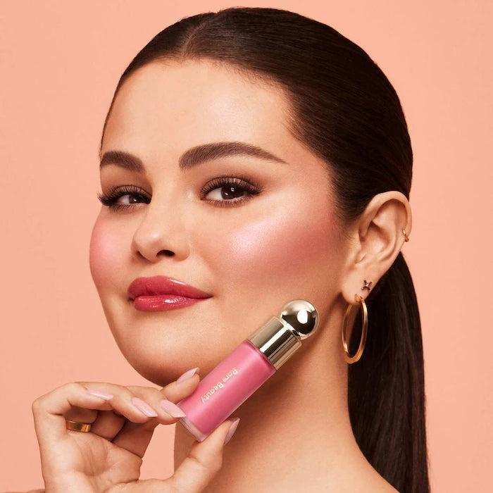 Rare Beauty by Selena Gomez  Soft Pinch Liquid Blush Color: Happy - dewy cool pink