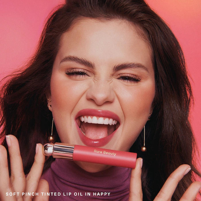 Rare Beauty by Selena Gomez  Soft Pinch Tinted Lip Oil Stain  Color: Happy - cool pink